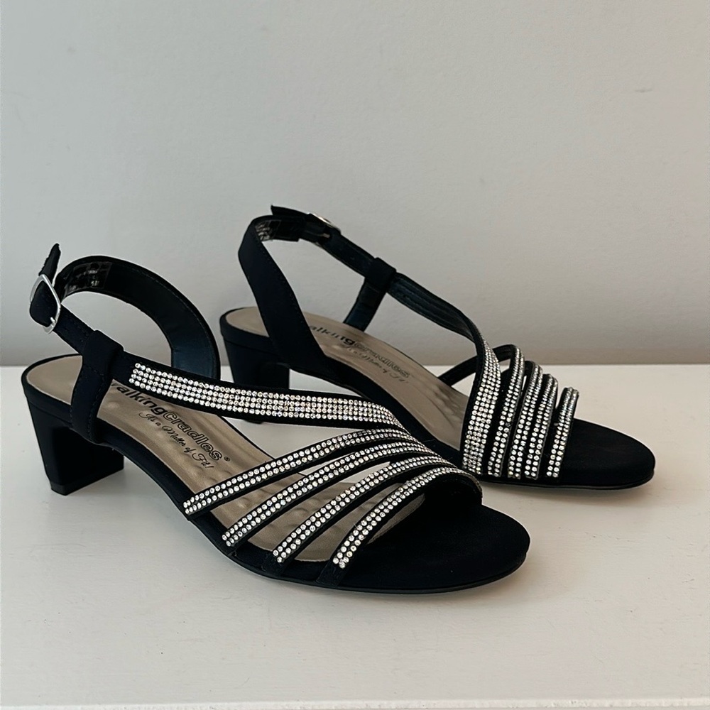 The Walking Cradle Co Womens Black Slingbacks Size 6.5 2E
